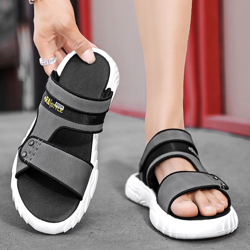 Dép đen dép văn phòng sandal da nam dép nam sandal dép xốp Dép chống trượt dép da nam dép nam đi núi thoáng khí dép nam