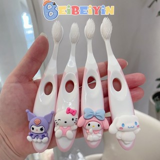 SANRIO Bàn Chải Đánh Răng Lông Mềm Hình Hoạt Hình Cho Bé 1-6 Tuổi