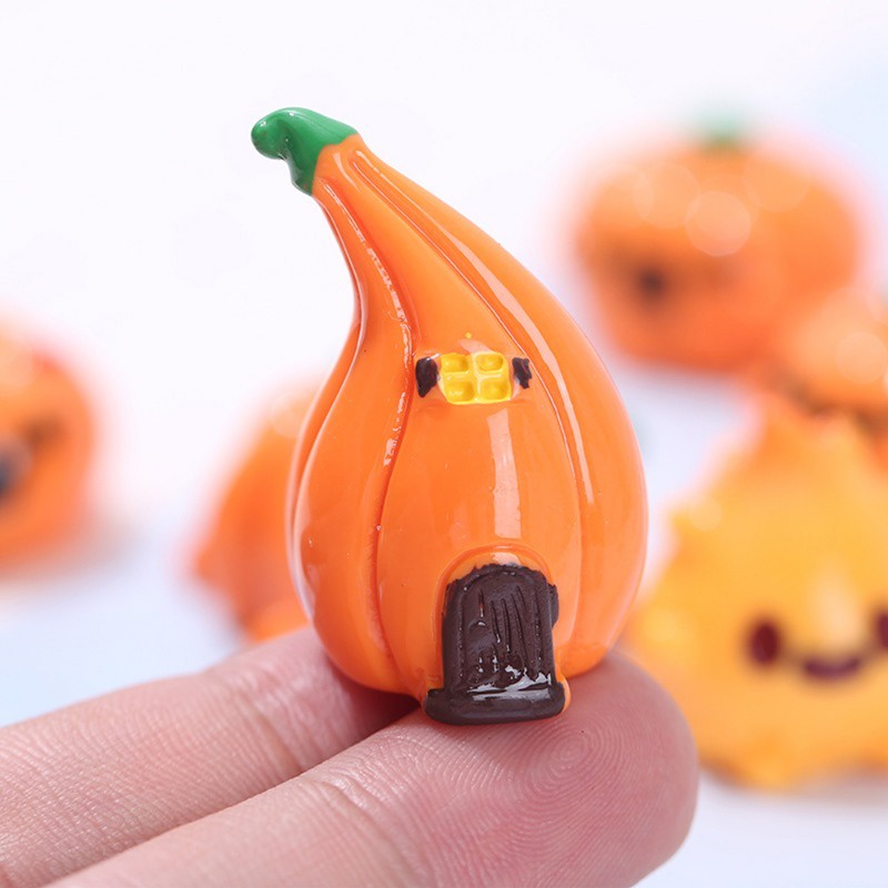 Mô Hình Bí Ngô Halloween Mini Bằng Nhựa Dễ Thương Trang Trí Cho Bữa Tiệc