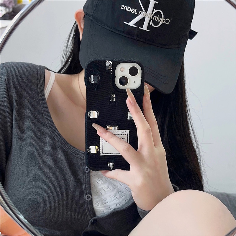 Hoạt Hình Ốp Điện Thoại Họa Tiết denim Cho iphone15 15pro 15promax 14promax 14 14pro 13 13pro 13promax 12 12pro 12promax 11