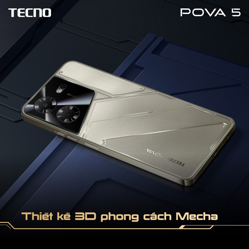 Điện thoại Tecno POVA 5 (8+8)/128GB - MediaTek G99 - Sạc nhanh 45W - 6.8'' FHD+ Tần số quét 120HZ