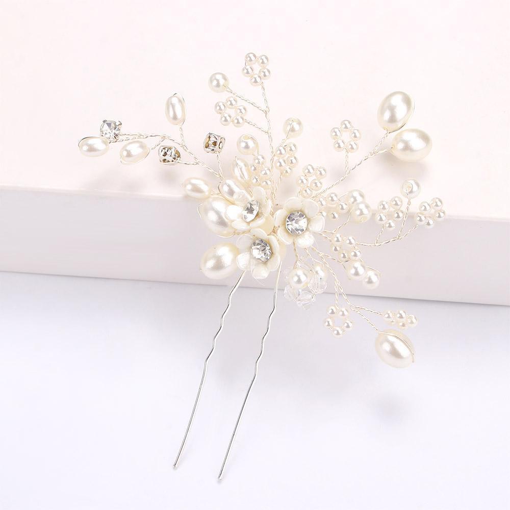 Trâm Cài Tóc Chữ U Bằng Kim Loại Họa Tiết Hoa Thời Trang Cho Nữ