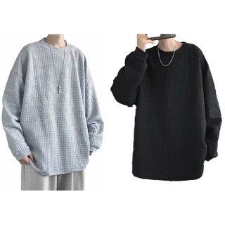 Áo nỉ dáng rộng màu trơn phong cách Hàn Quốc thời trang xuân thu cho nam