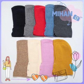 Mũ len trùm đầu kiêm khăn choàng cổ thời trang MIHAN1