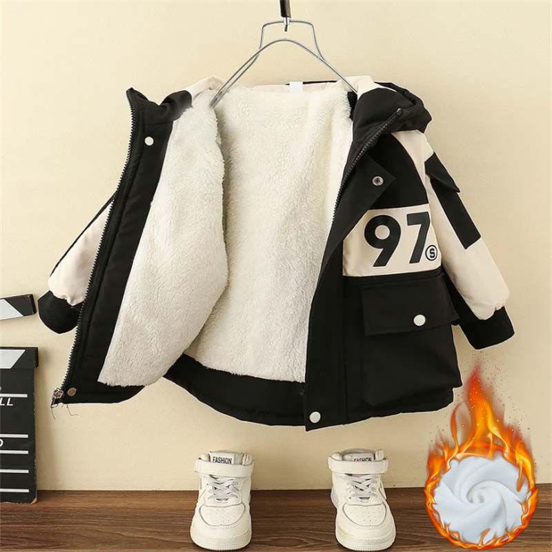 Áo Khoác Mùa Đông Lót Nhung Dày Dặn Phong Cách Mới 2030 Cho Bé Trai