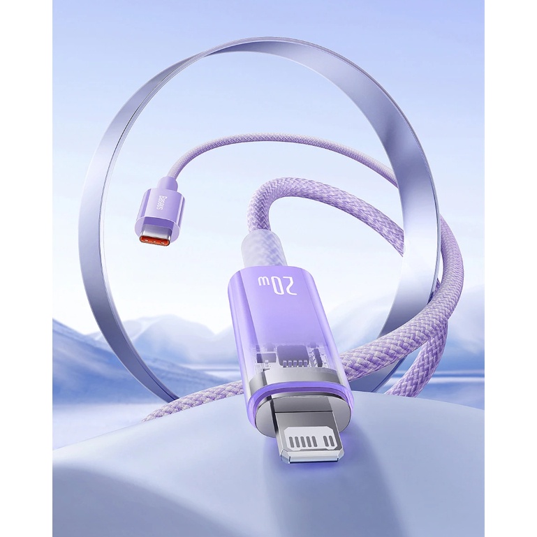 Dây sạc tự ngắt 20W Baseus Explorer Cáp chống quá tải dòng điện thông minh dùng cho 11 12 13 14 promax HaiBunStore