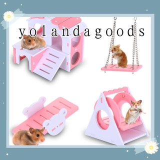 Bộ đồ chơi xích đu gỗ tam giác cho chuột hamster diy