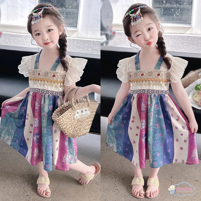 Đầm Công Chúa Thời Trang Ngọt Ngào Đơn Giản Thoải Mái Cho Bé Gái