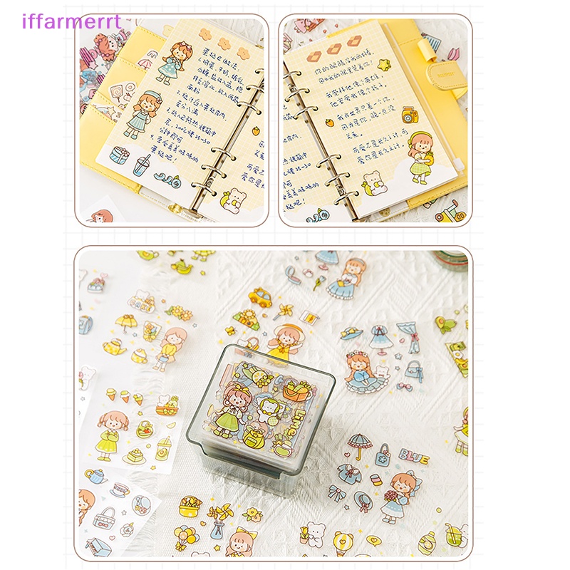 Bộ 50 Sticker Hoạt Hình Dán Trang Trí Chống Thấm Nước