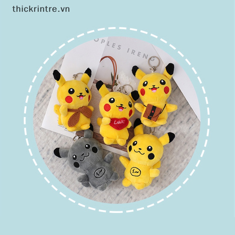 Móc Khóa Hình Pikachu Nhồi Bông Dễ Thương