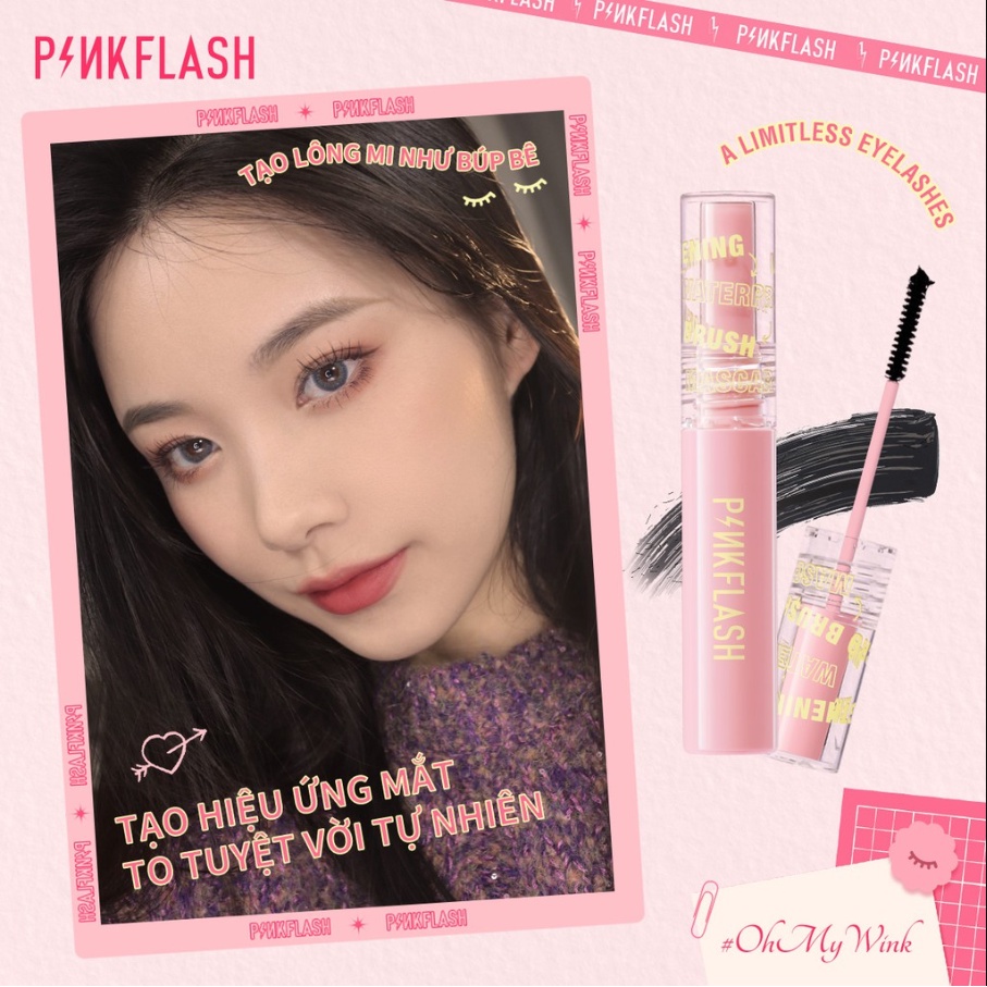 Mascara PINKFLASH OhMyWink Thành Phần Sợi Làm Dài Mi Độc Đáo 27g E10