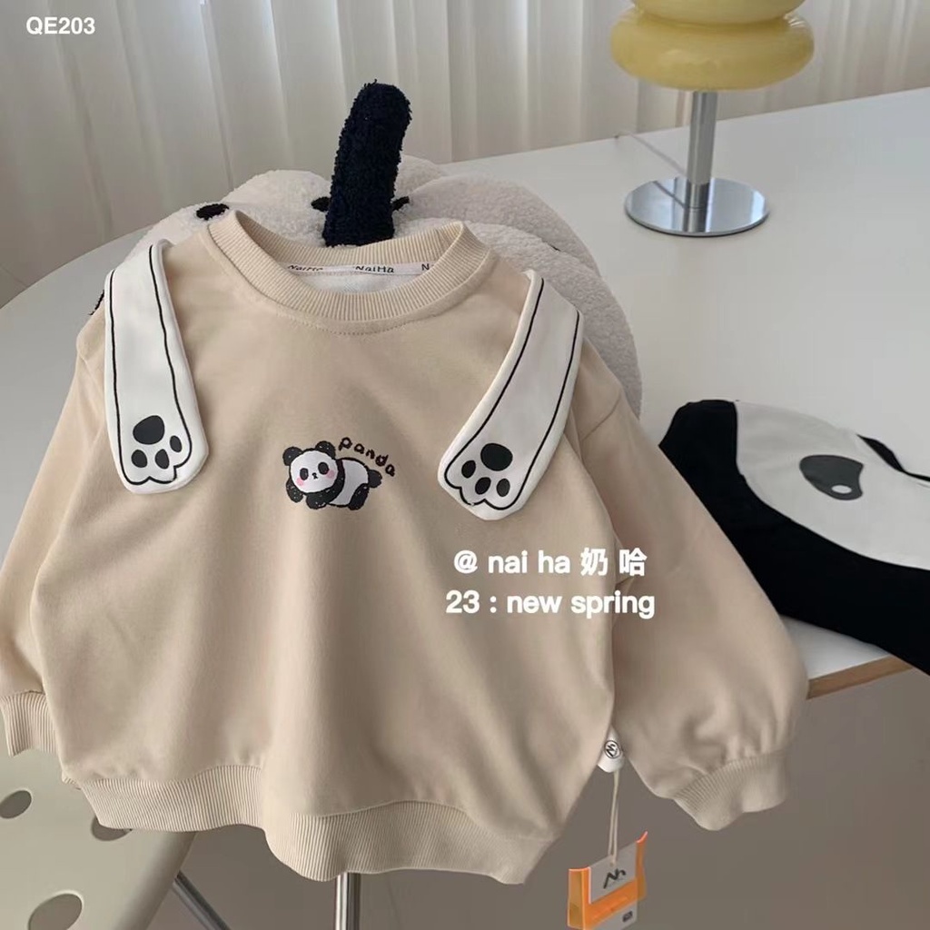 Áo Sweater Hình Gấu Trúc Phong Cách Đường Phố Thời Trang Xuân Thu Mới Cho Bé Trai