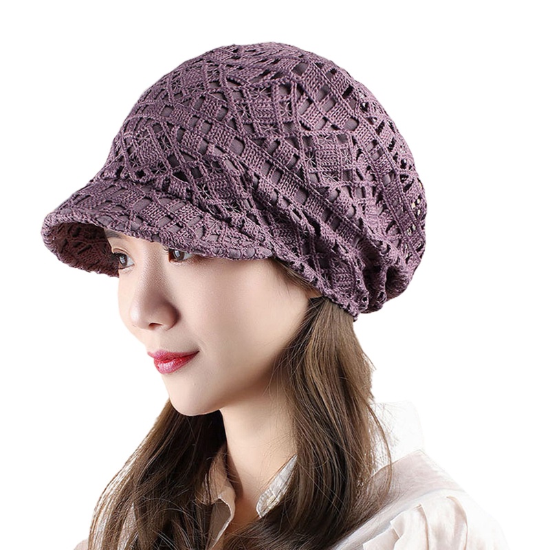 Bbyter thời trang openwork crochet phụ nữ mũ bóng chày mũ mềm beanies mũ phụ nữ skullies beanies mũ thường mũ hip hop visor