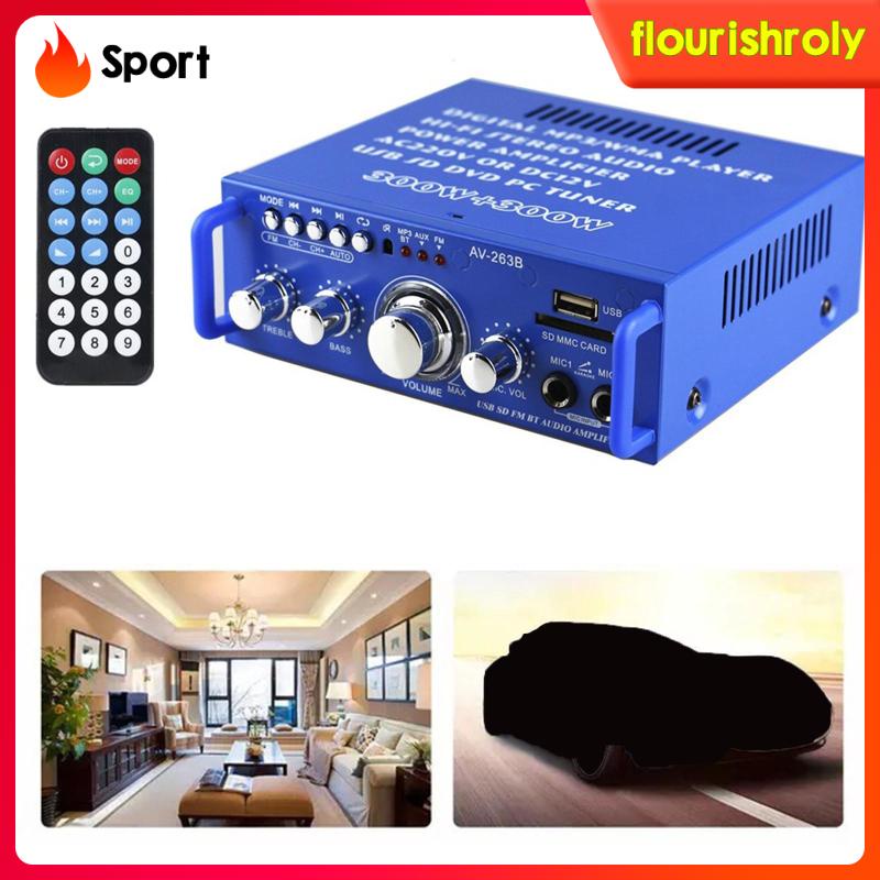 Bộ Khuếch Đại Âm Thanh HIFI 600W Mini Bluetooth 5.0 Kèm Điều Khiển Từ Xa