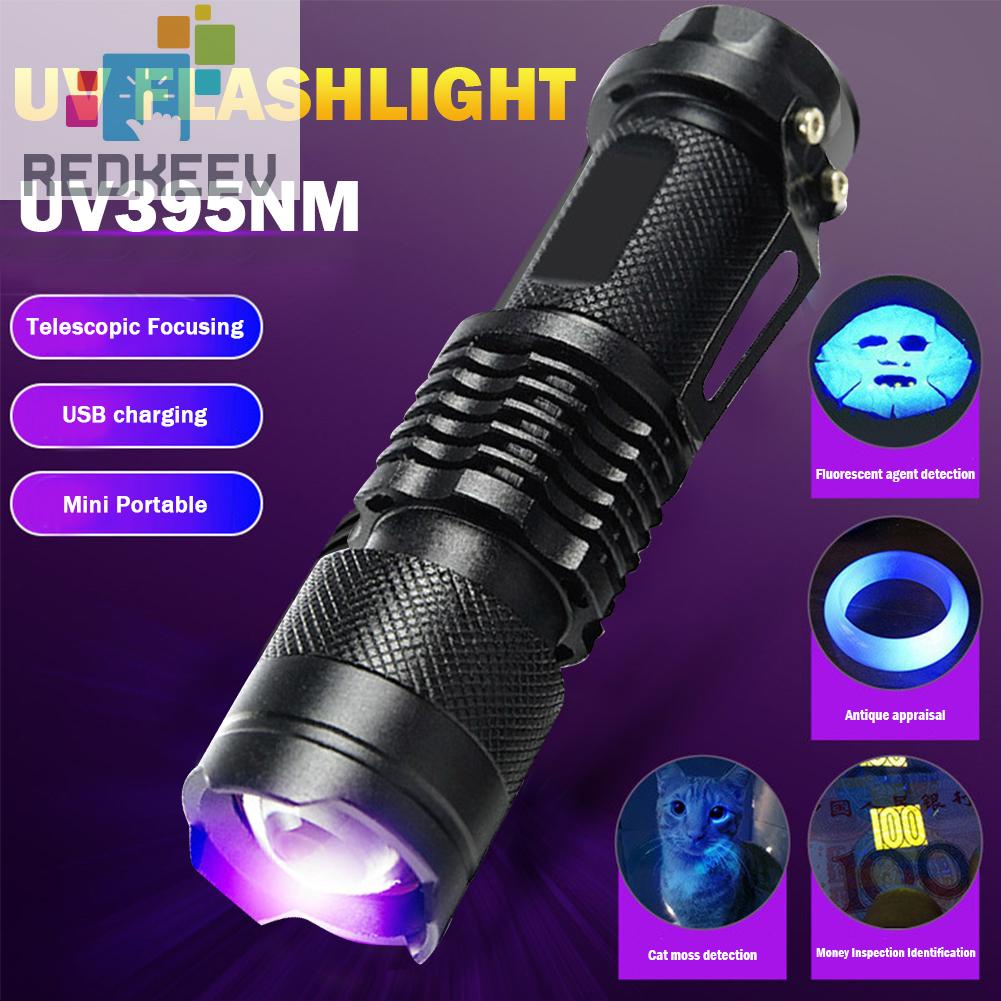 Đèn LED UV Ánh Sáng Tím Dùng Pin Kiểm Tra Vết Bẩn Thú Cưng