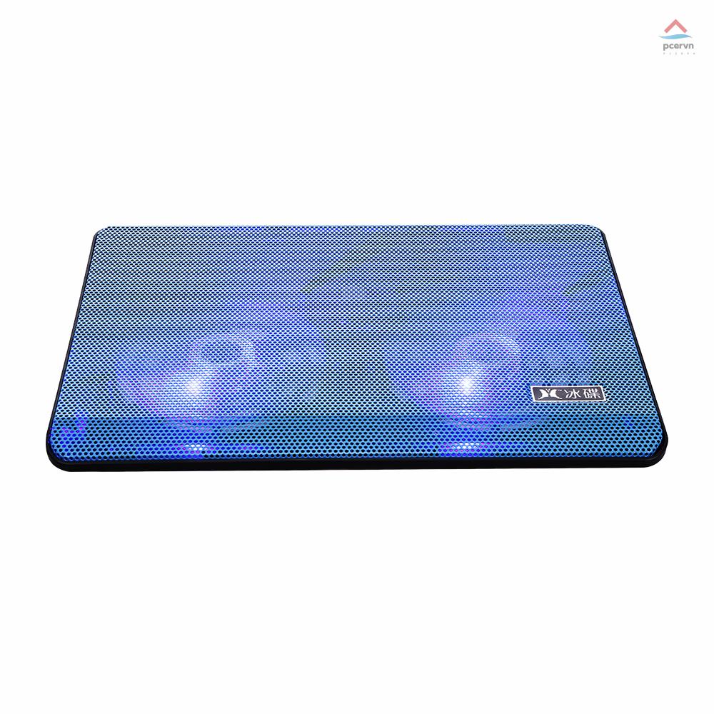 Đế Quạt Tản Nhiệt Hai Cổng USB Cho Laptop Dưới 17 inch Màu Xanh Dương