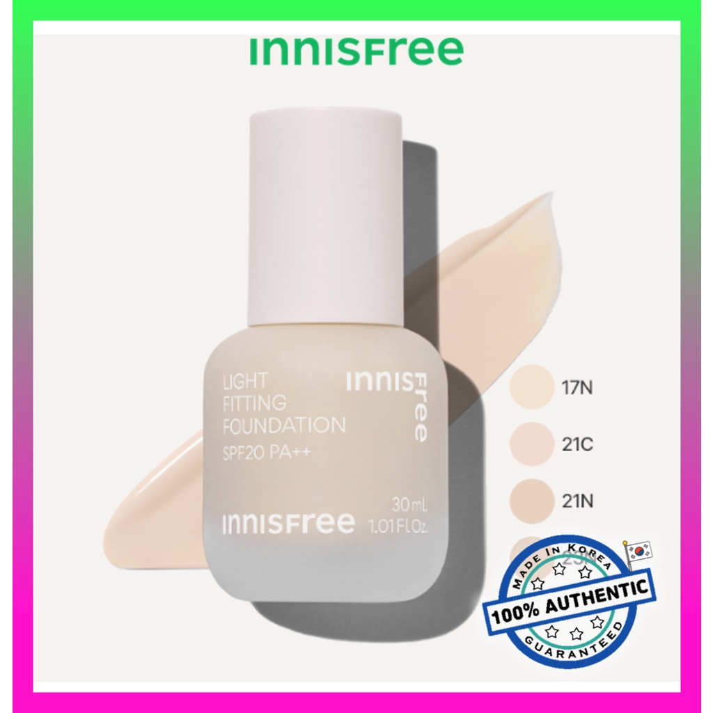 Kem nền innisfree light fitting foundation spf20 pa ++ / innisfree Light Fitting Foundation SPF20 PA++