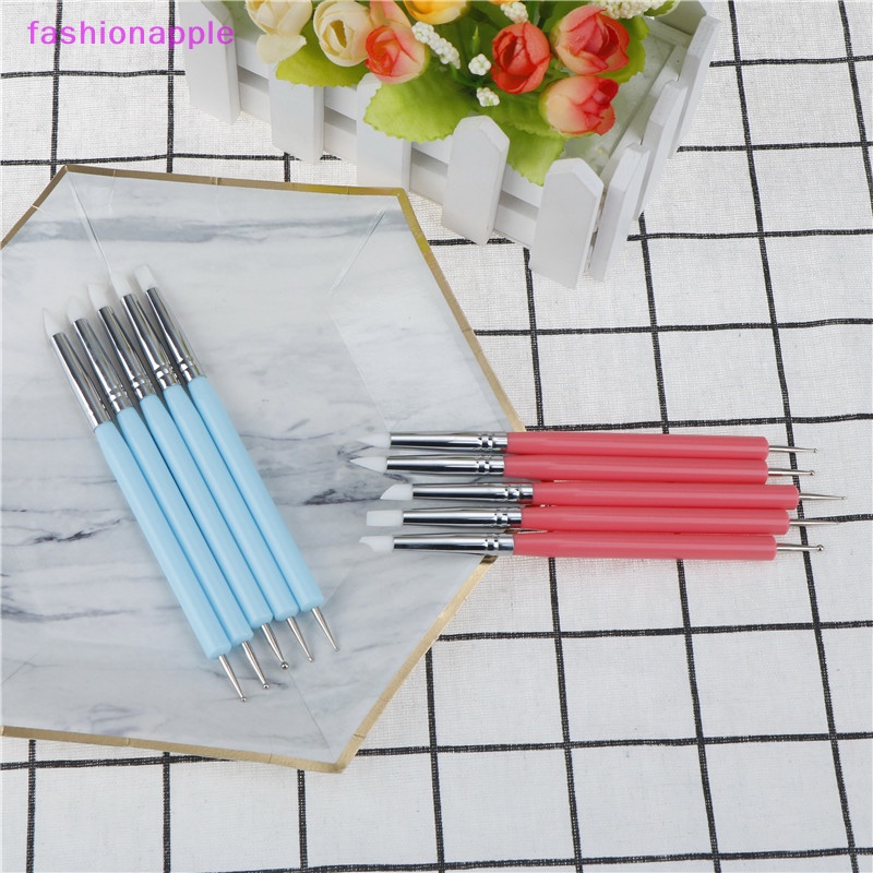 Fashion 5 x 2 way pottery clay ball styluses tools polymer clay sculpture nail art tools glory