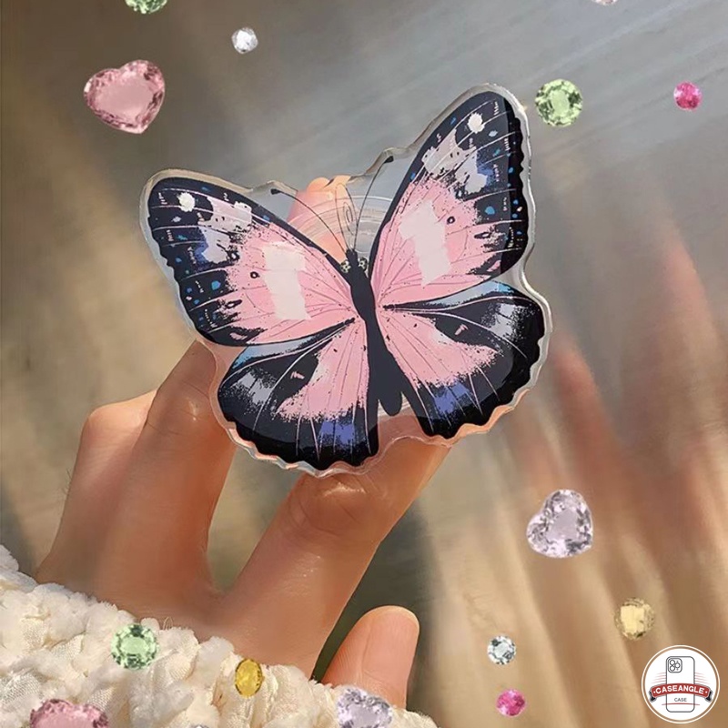 Giá Đỡ Điện Thoại Hình Bướm / Hoa / Ngôi Sao / Trái Tim Màu Gradient Nhiều Màu Tùy Chọn