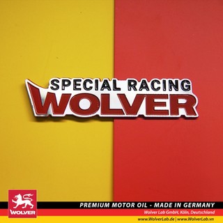 Tem nhôm xước CNC Wolver Special Racing
