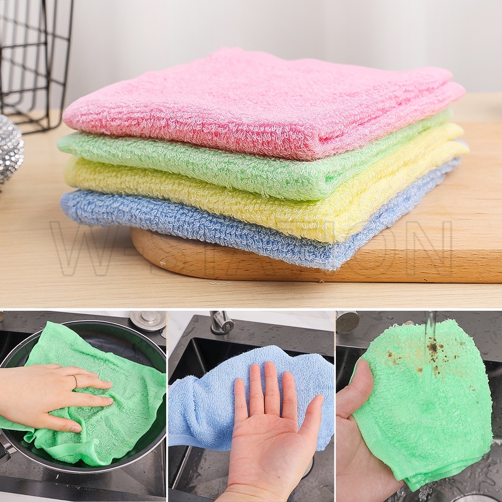 Khăn Lau Mềm Mại Dày Dặn Chống Dầu Mỡ Đa Ứng Dụng Cho Nhà Bếp / Xe Hơi / Khăn Lau Chén Dĩa