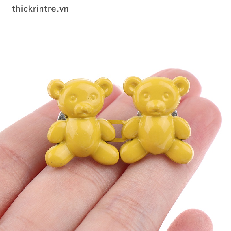 1 Cặp Nút Thắt Lưng Quần Jean Tùy Chỉnh Hình Gấu Dễ Thương
