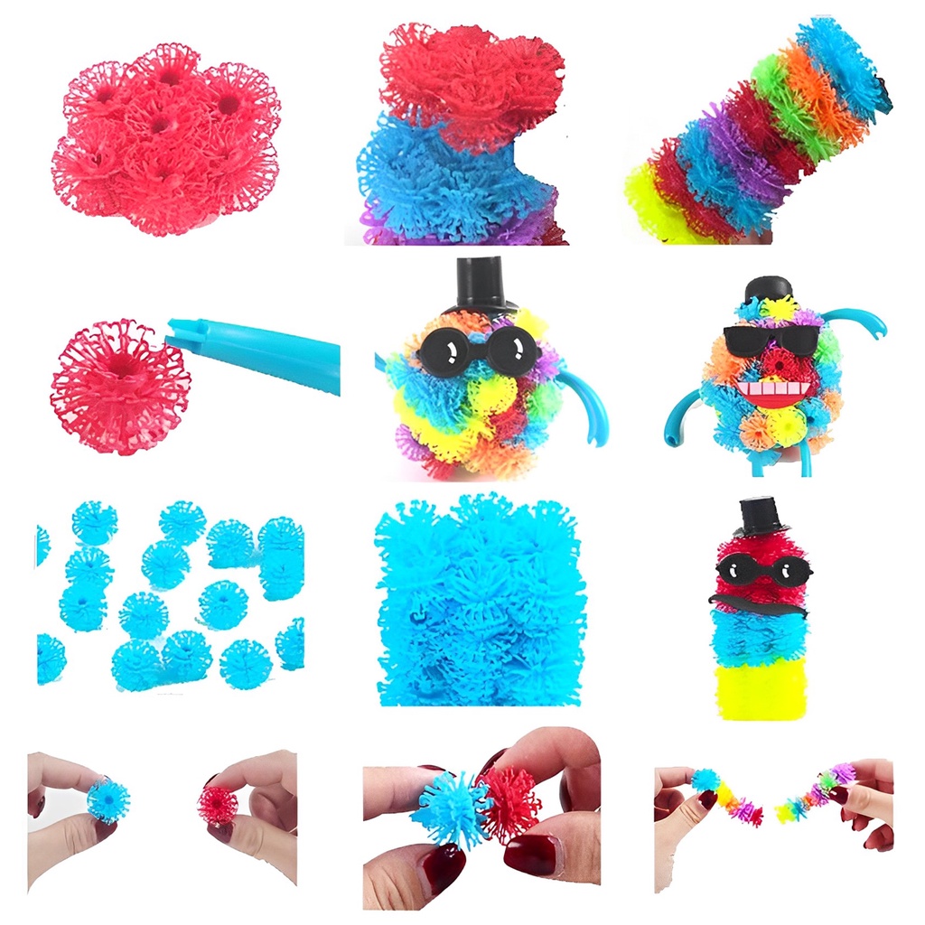 100-1200PCS BUNCHEMS MAGIC BALL 400+ PIECES ACCESSORIES 3D CREATION KIT KIDS GIFT