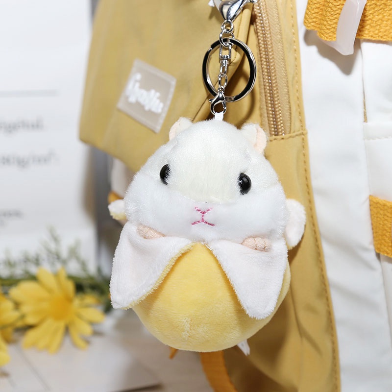 Móc Khóa Hình Chuột Hamster Nhồi Bông 13cm Đáng Yêu