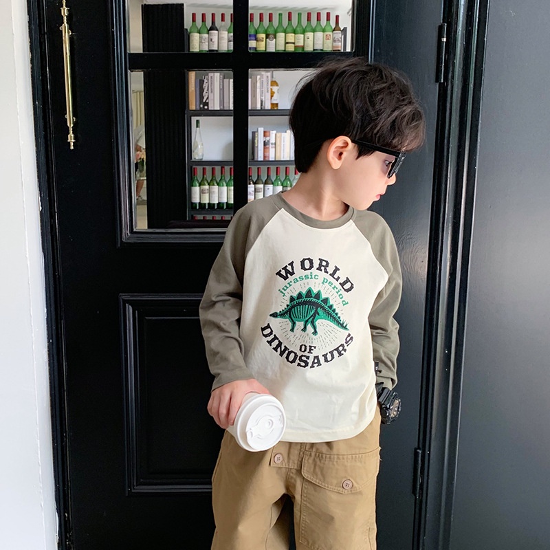 Áo Thun Tay Dài In Hình Động Vật Hoạt Hình Phong Cách Nhật Hàn Thời Trang Mùa Thu Cho Bé 90-150cm