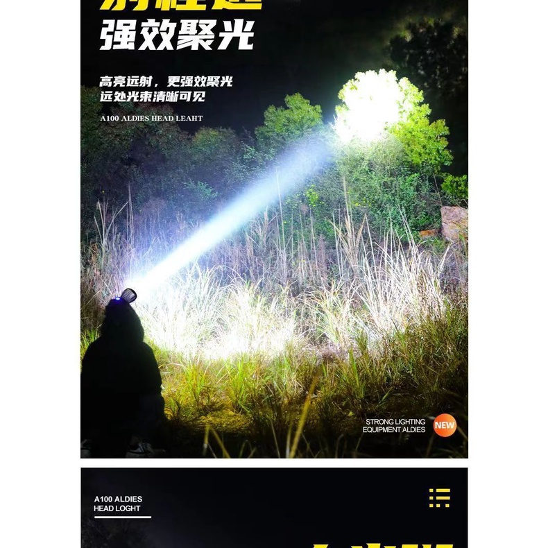 Đèn Pha LED Bỏ Túi Siêu Sáng Ánh Sáng Trắng / Vàng Siêu Sáng Có Thể Sạc Lại Tiện Dụng Cho Gia Đình