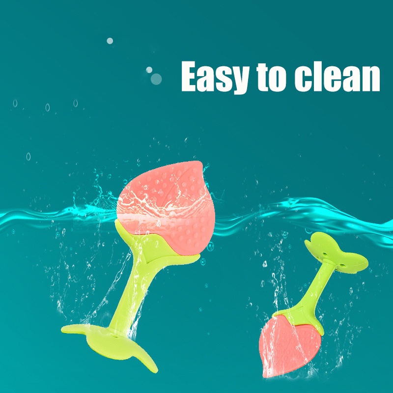 Nhai răng hình trái cây Đào tạo Đồ chơi Bé Silicone Mọc răng Nhai Đồ chơi cho bé Tăng cường răng miệng BPA miễn phí