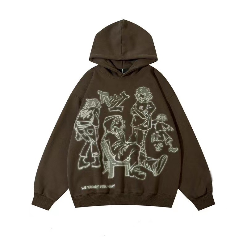 Áo Hoodie In Họa Tiết Hoạt Hình Vui Nhộn Phong Cách Harajuku 2023 Cho Nam Nữ