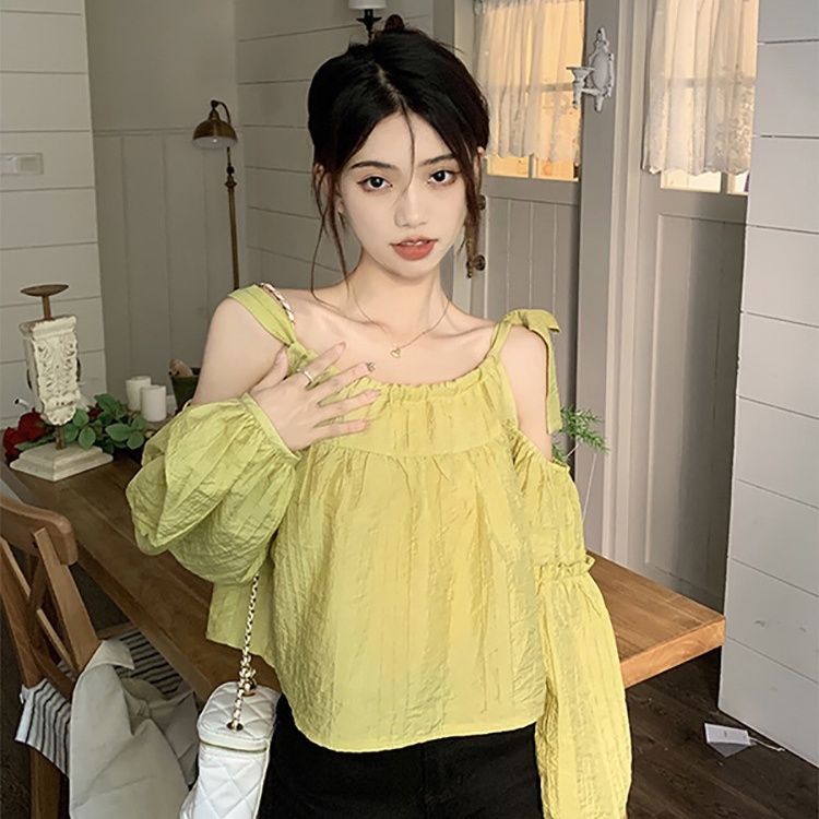 Áo Kiểu Trễ Vai Dáng Rộng Thời Trang Mùa Hè Cho Nữ