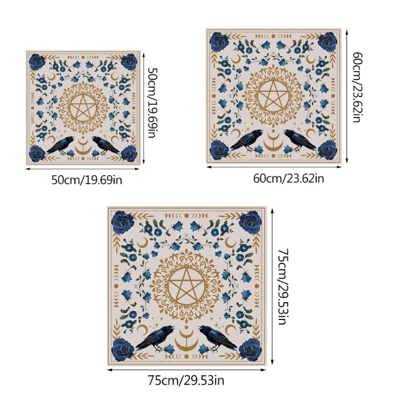 Xi Thảm Trải Bàn Chơi Bài tarot 50 X 50 60 X 60 75 X 75Cm