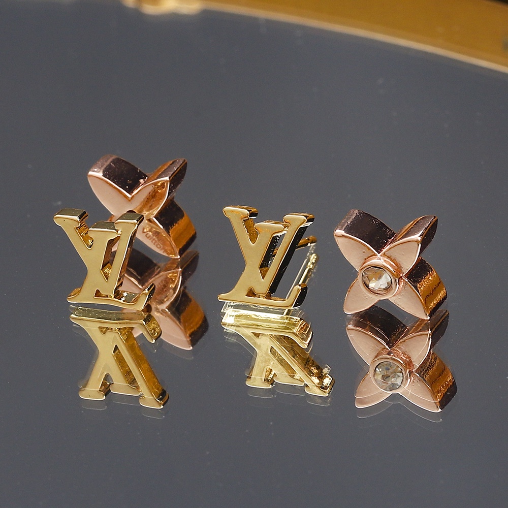 Thời Trang Bông Tai lv louis vuitton Bằng Thép Titan Cao Cấp