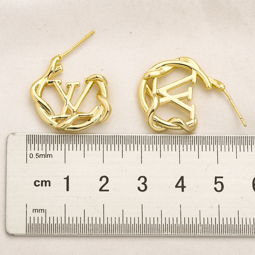 Thời Trang Bông Tai lv louis vuitton Bằng Thép Titan Cao Cấp