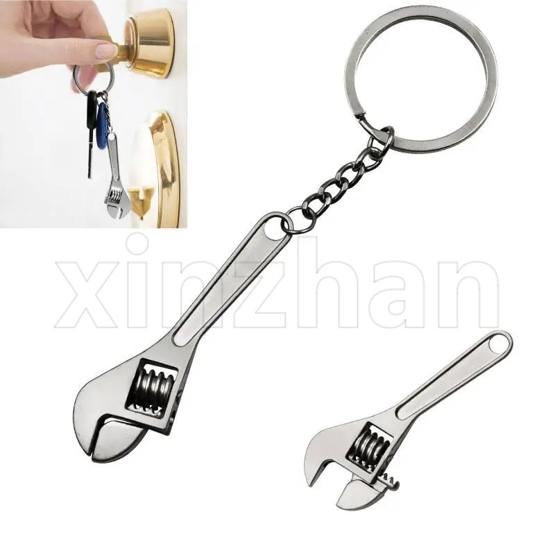 1/5/10 chiếc móc khóa cờ lê bằng thép không gỉ đa năng sáng tạo kép / vòng mở chai đa chức năng / phụ kiện dây chuyền chìa khóa / mặt dây chuyền trang trí móc khóa cho túi xe hơi