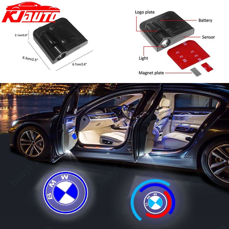 2 cái / bộ đèn cửa ô tô bmw đèn chào mừng không dây bmw e36 e39 e46 e90 e60 f10 f30 f20 g20 g30 e53 e85 e70 e84 f48 f15 g01 g02 g05 đèn led hoạt hình hd 3d phụ kiện máy chiếu