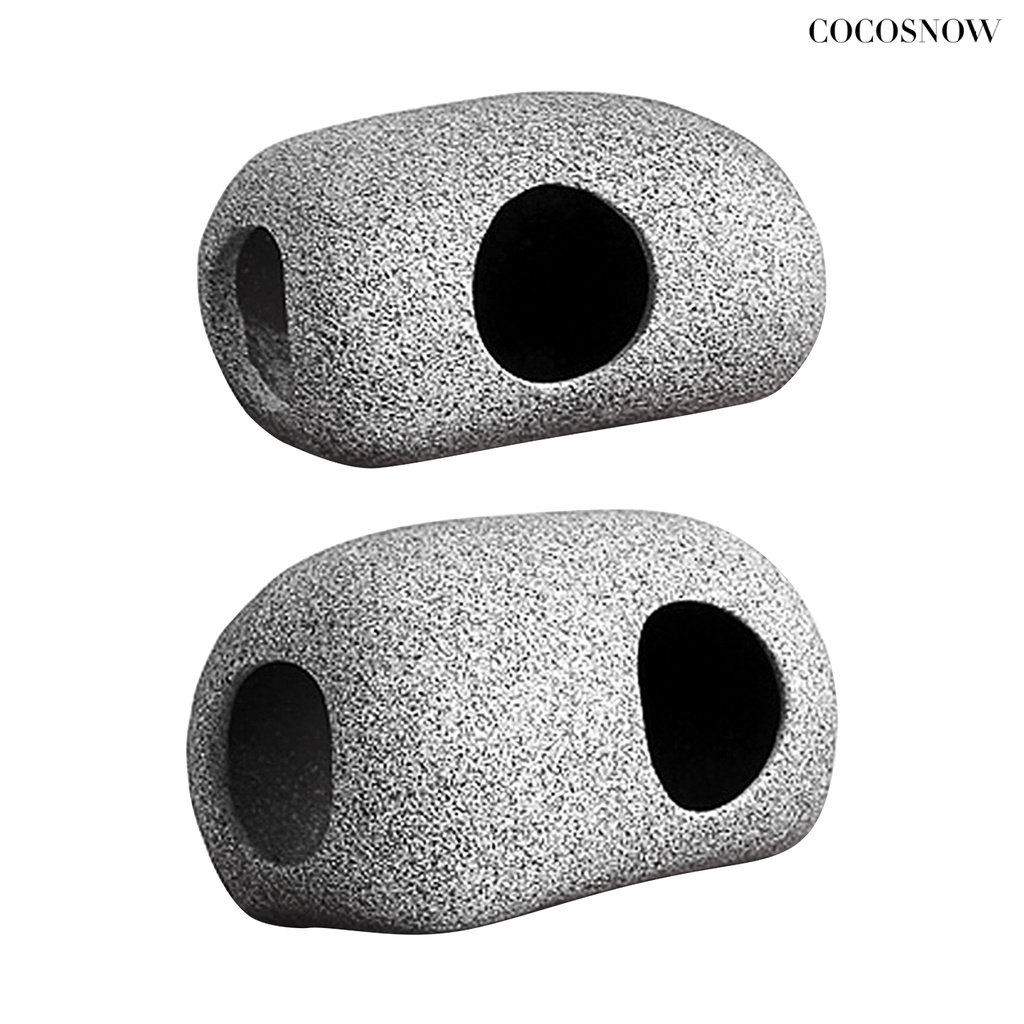 Hang đá mịn cạnh trang trí bể cá bằng đất sét ẩn cá nhà đá trang trí bể cá