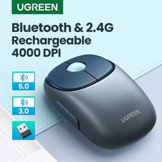 Chuột không dây ugreen chuột có thể sạc lại bluetooth 5.0 2.4g 4000 dpi sạc chuột bluetooth cho máy tính xách tay máy tính bảng macbook