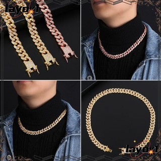 Vòng cổ Đính Đá Phong Cách Hip Hop Thời Trang 12mm Sang Trọng Dành Cho Nam Và Nữ