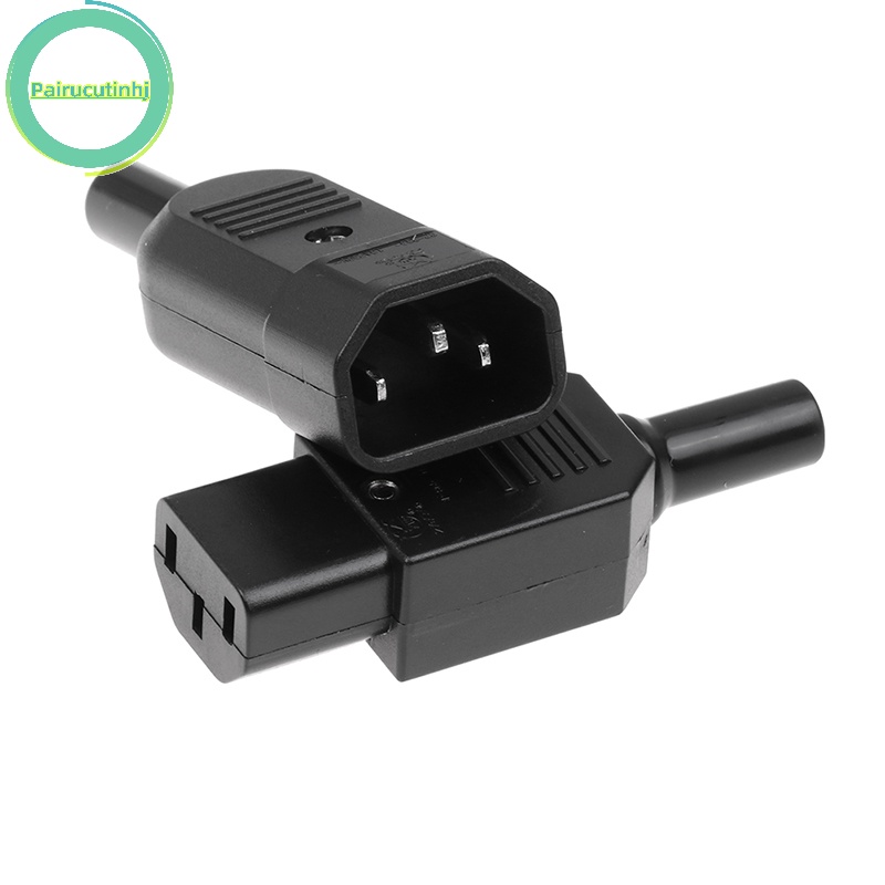 Pairhj 1pc 16a 250v đầu nối phích cắm cáp thẳng c13 c14 3 pin nữ đầu cắm nam vn