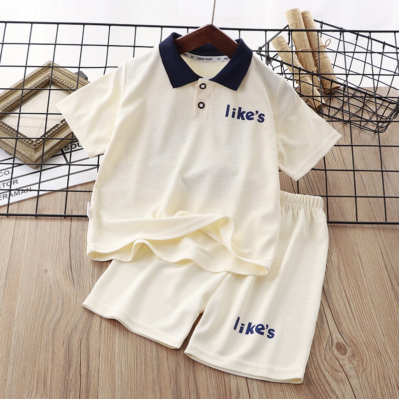 Bộ áo polo cotton tay ngắn và quần LJMOFA thời trang thể thao cho bé 1-10 tuổi