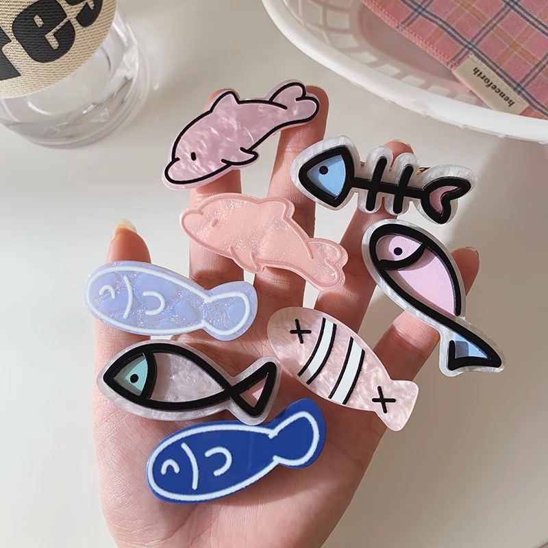 Xương Cá Dễ Thương Barrettes Ngọt Ngào Kẹp Tóc Nữ Bé Gái Bé Trai Nàng Tiên Cá Vật Trang Trí Kẹp Tóc Phụ Kiện Tóc Thời Trang Quà Tặng Truing1