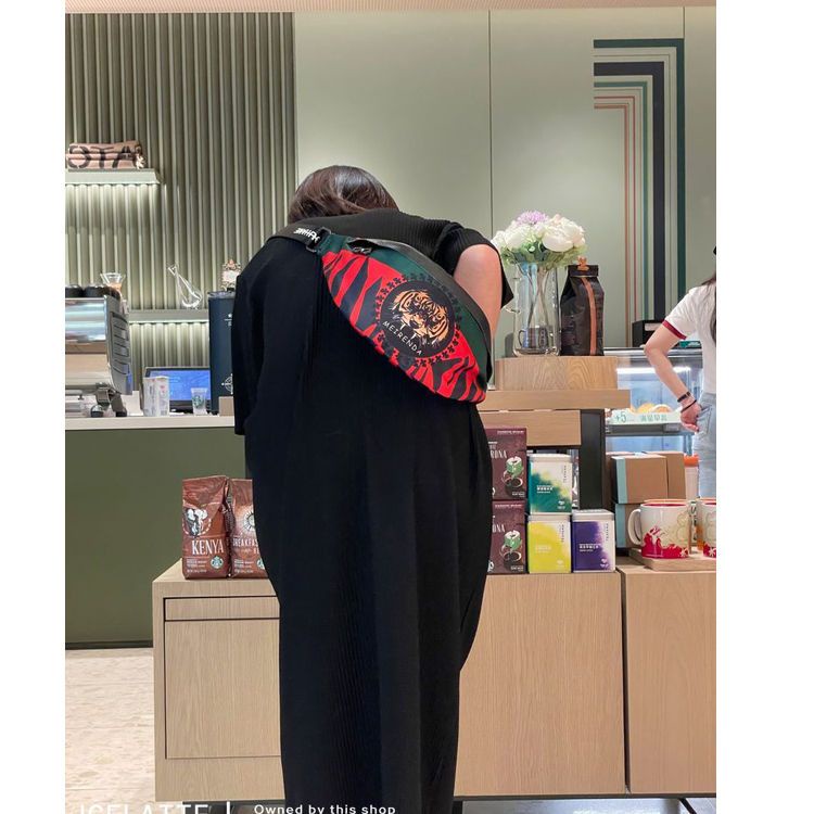 Túi Đeo Chéo Ngực Vải canvas Phong Cách Thể Thao Thời Trang Đường Phố Cá Tính haobing Biqu