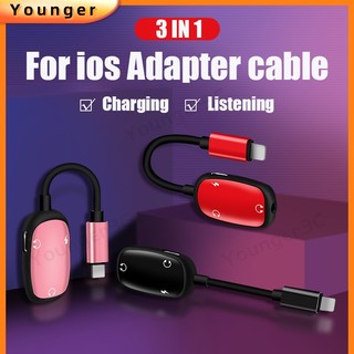 Cáp chuyển đổi sạc âm thanh tai nghe 3 trong 1 cáp chuyển đổi sạc âm nhạc cho bộ chuyển đổi âm thanh ios sang 3,5 mm