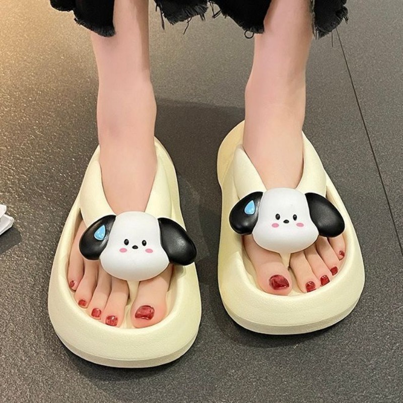 Dép bánh mì dép xỏ ngón đế dày nhiều màu sắc, màu neon cá tính, dép đi mưa cao su