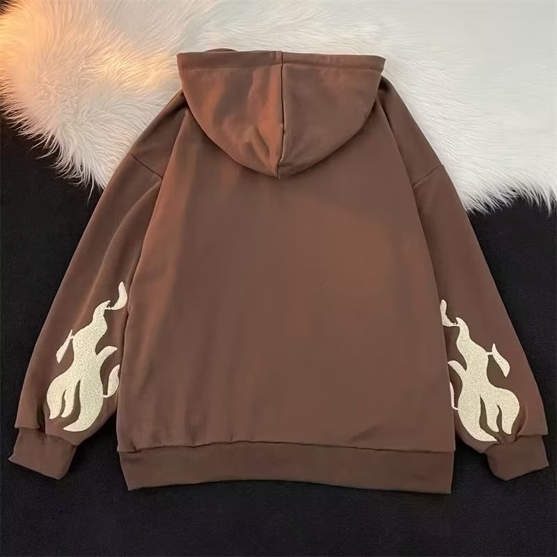 Áo Hoodie Dáng Rộng Thêu Chữ Thời Trang Cho Nam