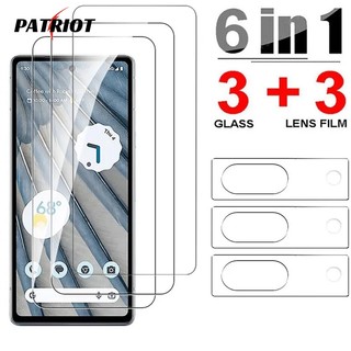 Tương thích với kính cường lực bảo vệ màn hình phía trước Google Pixel 6A với 1-3 chiếc Phim kính bảo vệ ống kính máy ảnh điện thoại