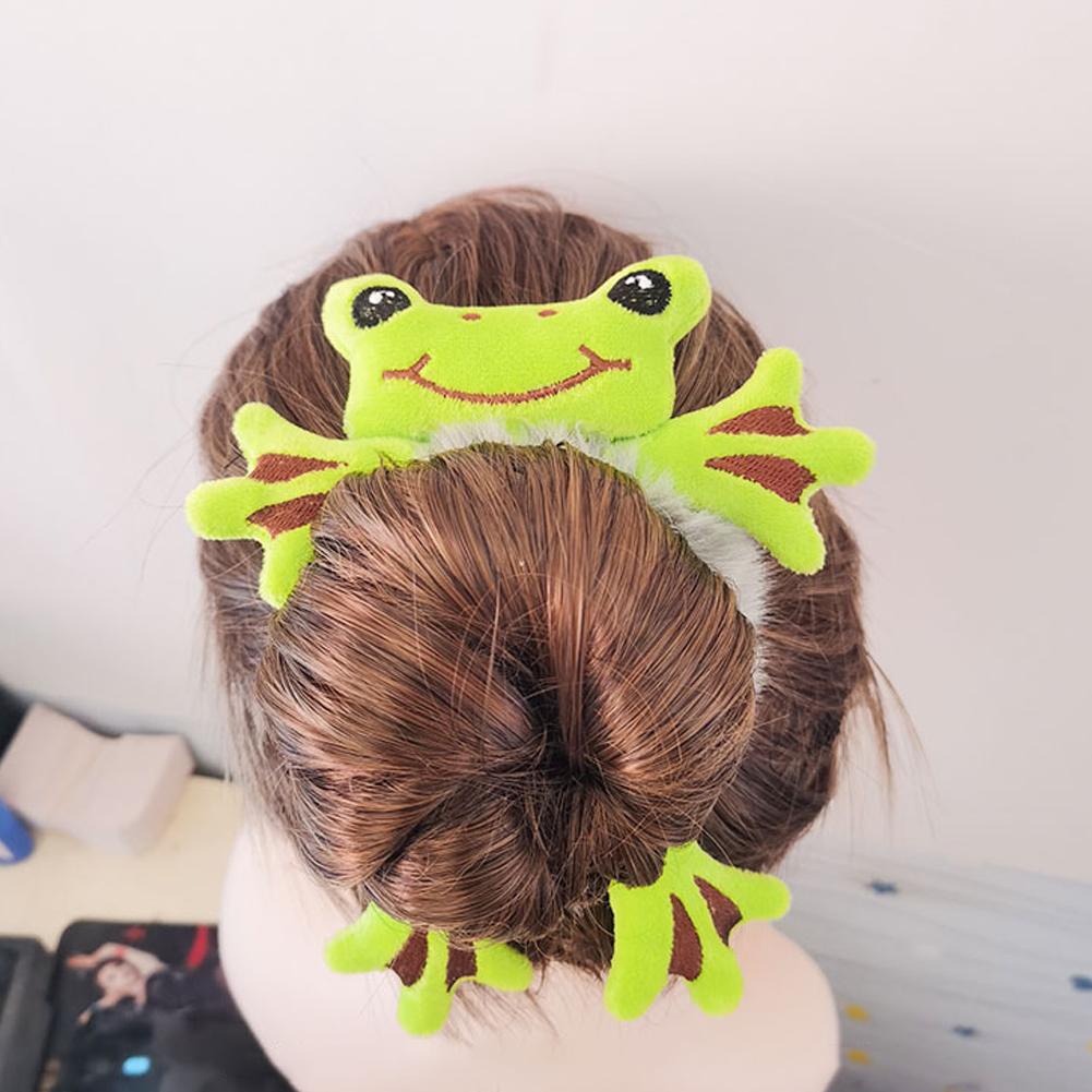 Dây Cột Tóc Co Giãn Bọc Vải Nhung Hình Gấu Dễ Thương Thời Trang Cho Bạn Gái u0h8